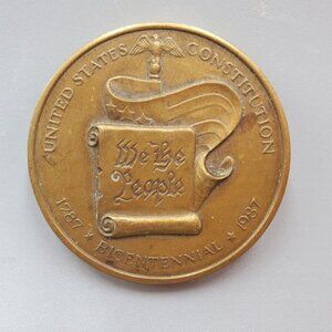 Scottish Rite 1987 Bicentennial Coin Token Bronze Constitution We the People